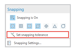 Set snapping tolerance