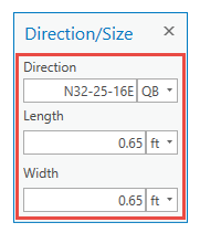 Direction/Size