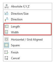 Width and length