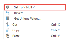 Set To '<Null>'