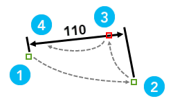 Rotated linear dimension