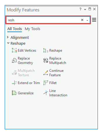 Modify Features Search