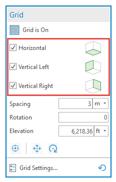 Horizontal and vertical grids