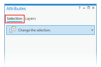 Selection tab