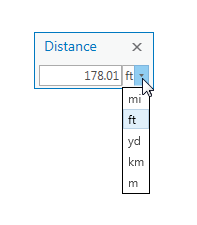 Distance dialog box