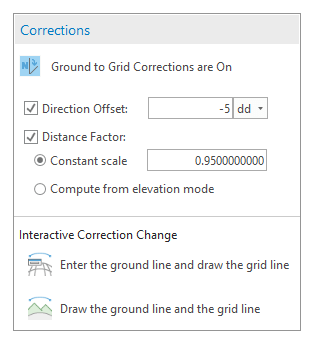 Corrections dialog box