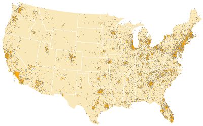 Dot density symbology with two fields