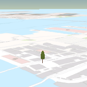 3D symbol in real-world units at longer view distance