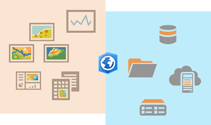 Diagram of the two kinds of items in a project