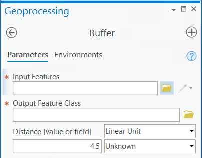 Buffer tool in an English environment