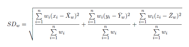 Mathematics behind the Standard Distance tool