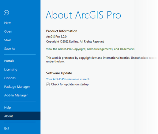 ArcGIS Pro settings
