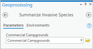 Summarize Invasive Species geoprocessing tool