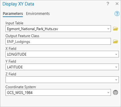 Display XY Data window