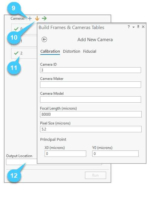 Enter cameras information and run the tool.