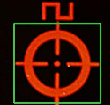 Capture only the portion of the fiducial, not including the number, indicated by the green box.