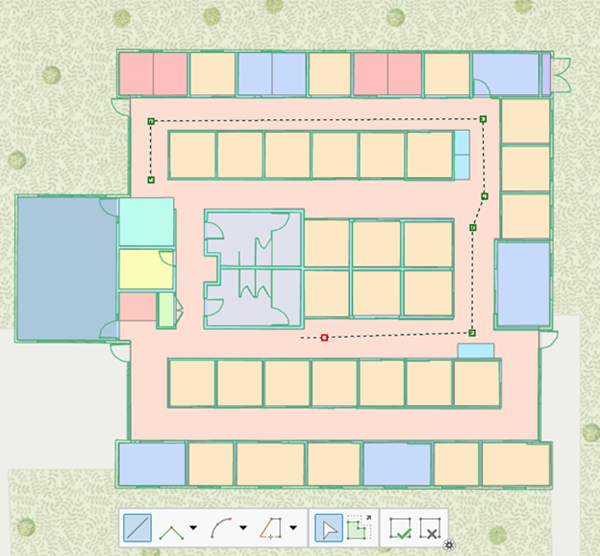 Example of creating a survey path feature