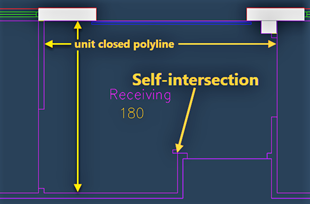 AutoCAD example of a self-intersection