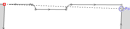 Start and endpoints of the grid line