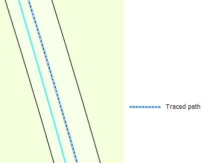 Align the boundary to the traced path.