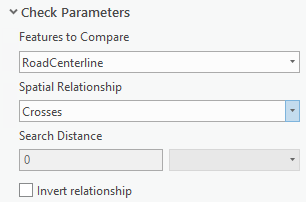 The Check Parameters section in the New Feature on Feature Rule pane