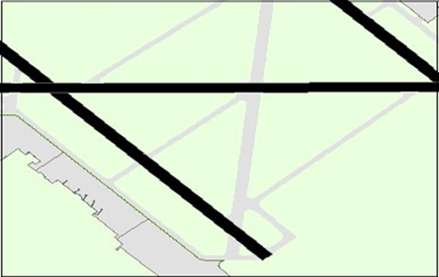 Outdated chart with open runway