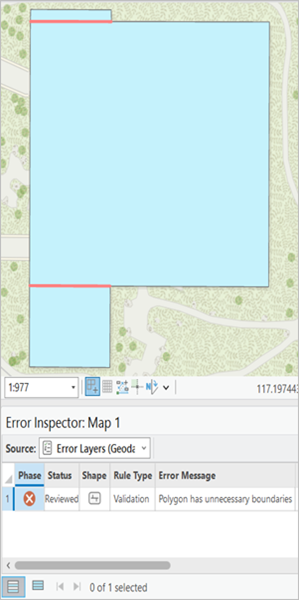 Polygon that shares its boundaries with multiple other polygons and produces one error