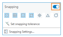 Snapping toggle button