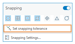 Set snapping tolerance