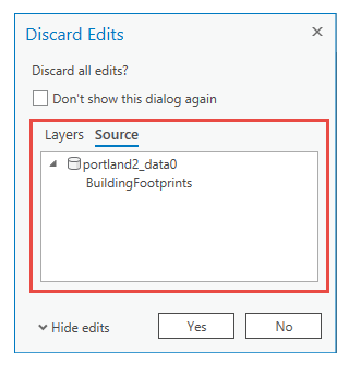 Discard Edits Layers