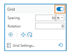 Grid toggle button