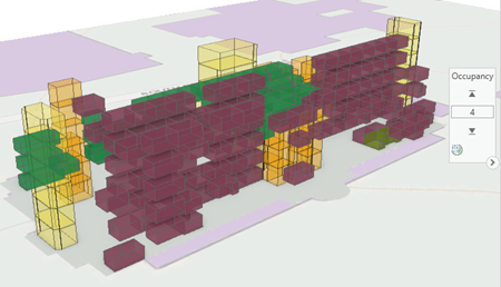 Visualize room occupancy with a capacity of four.