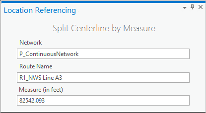 Split Centerline by Measure pane