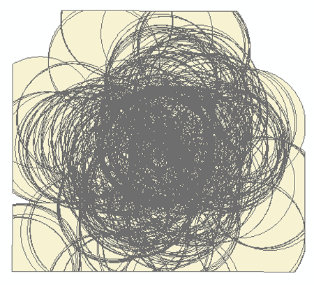 Complex Intersect tool output example