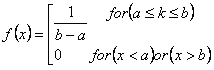 Uniform distribution formula