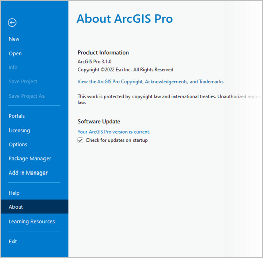 ArcGIS Pro settings