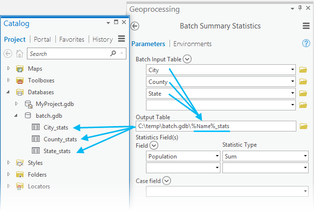 Use of the %Name% variable