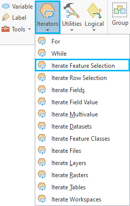 Adding the Iterate Feature Selection tool
