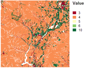 Ranked land-use types