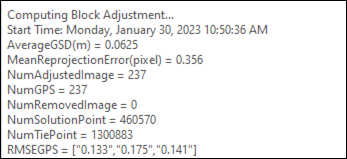 Adjustment residual log