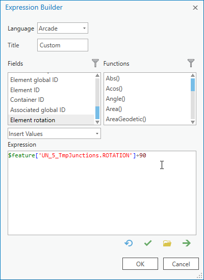 Custom expression to rotate diagram junctions