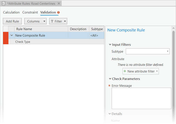 New composite rule in the Validation group