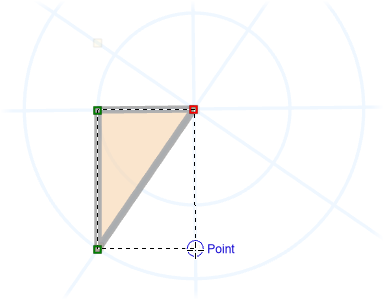 Inferred perpendicular intersection