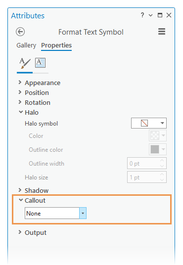 Format Text Symbol pane