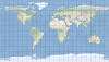 An example of the equidistant cylindrical map projection