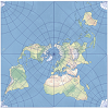 An example of the Peirce quincuncial map projection
