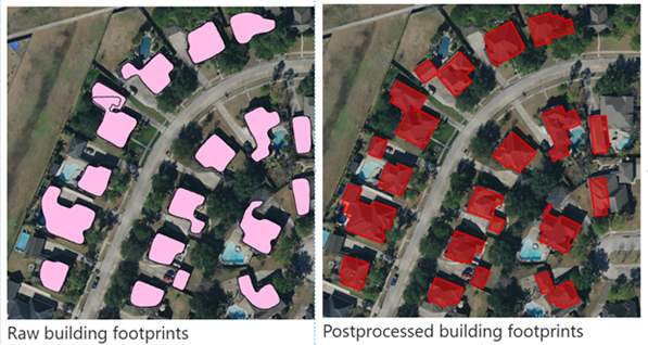 Comparison of raw and postprocessed results