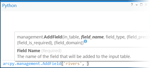 Access help in the Python window