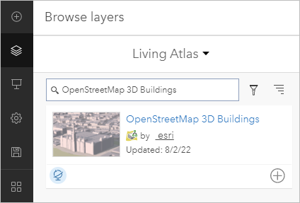 Browse layers pane