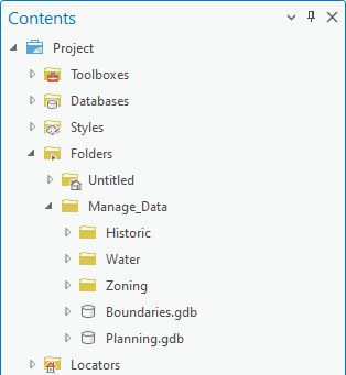 Planning.gdb in the Contents pane